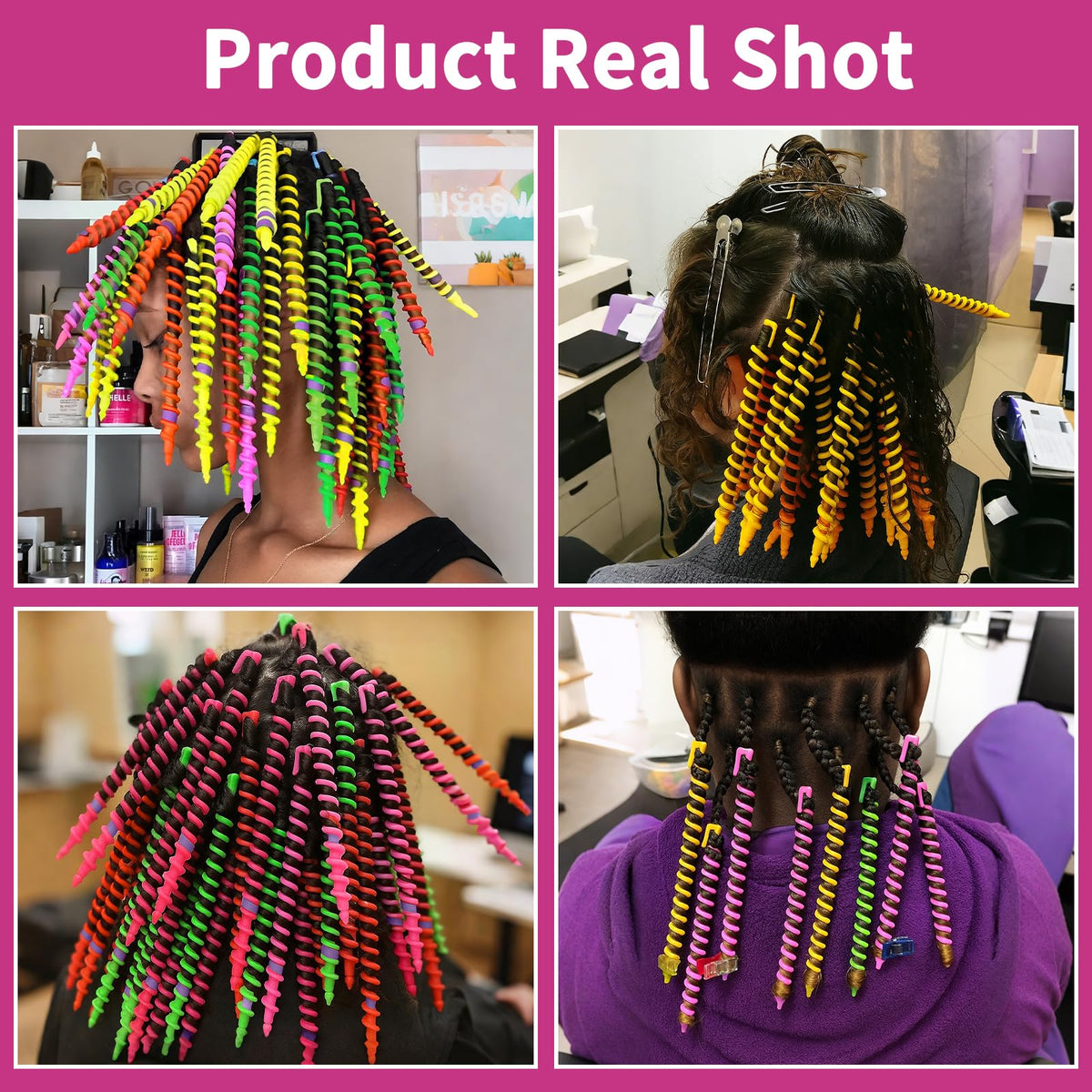 VinBee spiral curlers enable creative hairstyle ideas at home.