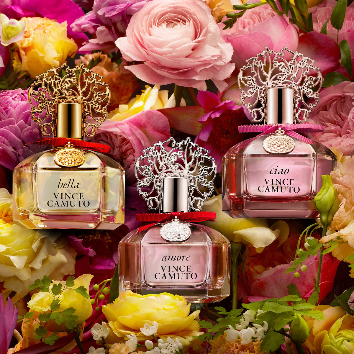 Vince Camuto Amore packaging box conveys premium branding and gift-ready presentation.