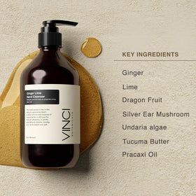 Vinci Botanicals hand cleanser beads visible for gentle exfoliation and smooth skin.