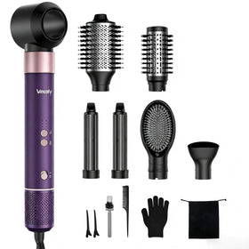 Vincofy 7 in 1 left wrap curl styling for salon like results