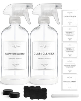 Vine Creations glass spray bottle front view, 16 oz, for precise mist