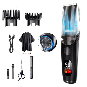 Vinid professional clipper with built-in vacuum for mess-free trims