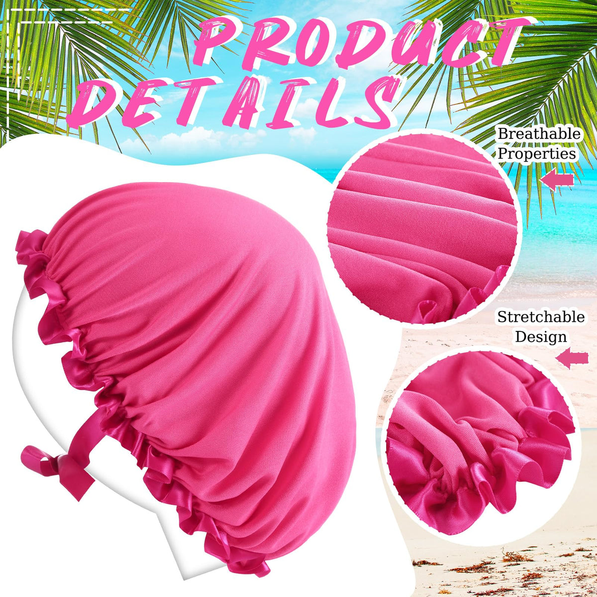 Vinsatin pink face cover shields face comfortably during tanning