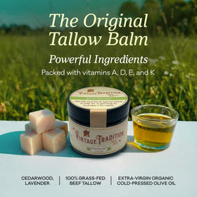 Texture closeup of Vintage Tradition balm showing smooth consistency.