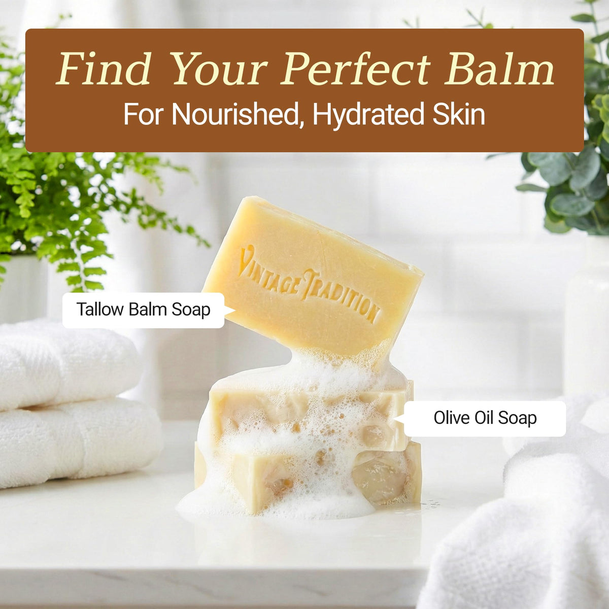 Vintage Tradition Soap supports sensitive skin with a gentle formula.