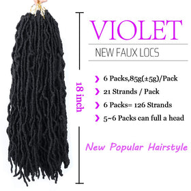 VIOLET six-pack crochet hair collection for quick full-head installs