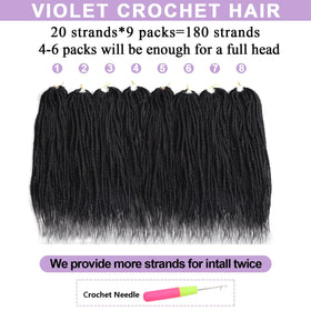 VIOLET 18-inch twists ideal for wedding day or prom styles.