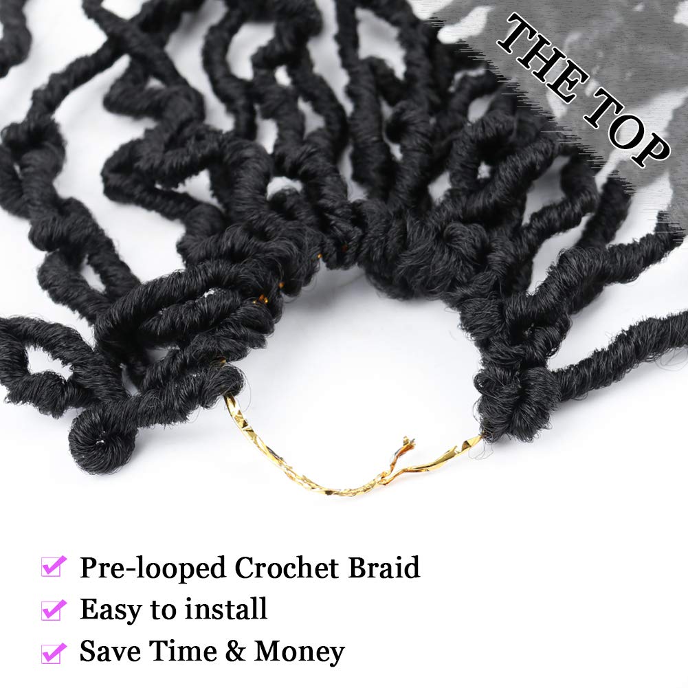 VIOLET pre-looped soft locs highlight easy installation and natural movement