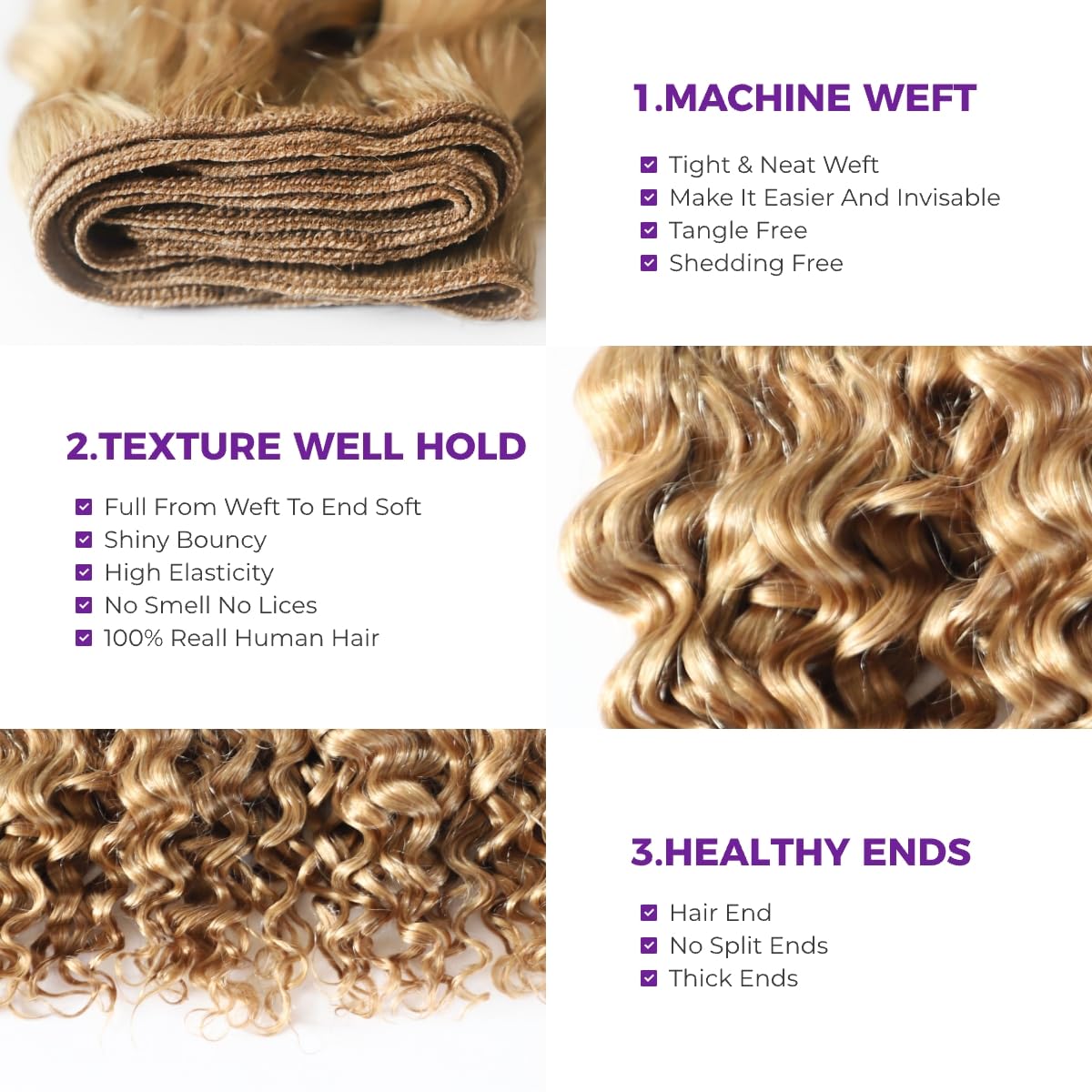 VIOLET soft thick full bundle highlighting natural fullness and shine