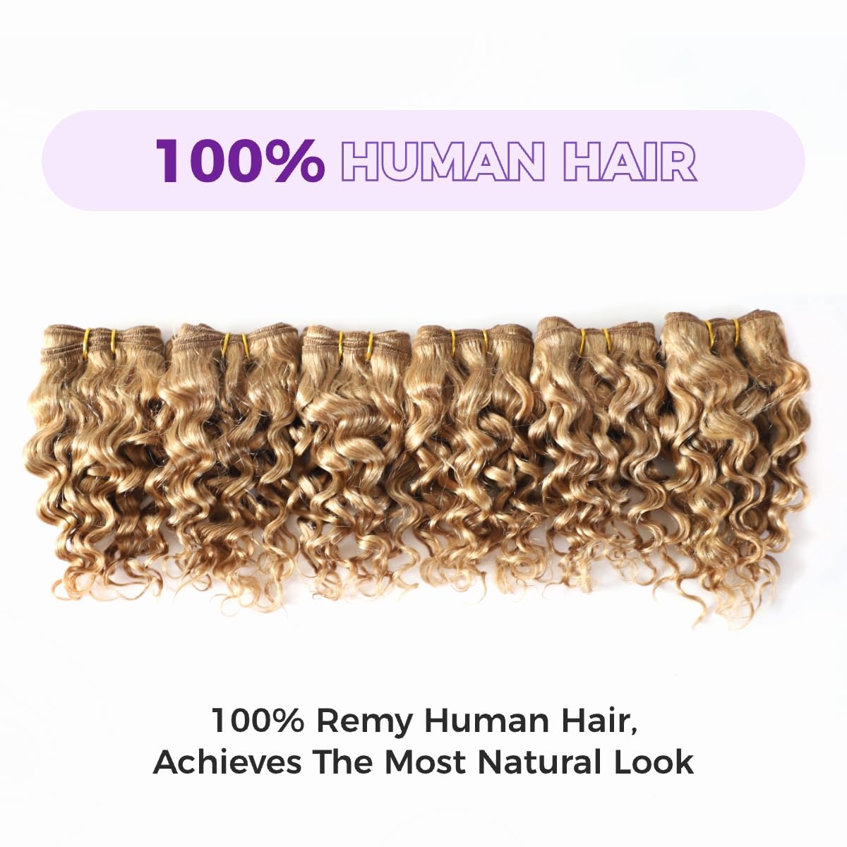 VIOLET true-length bouncy hair bundle designed for easy blending