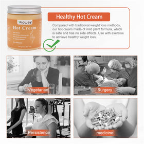 Viowey Hot Cream used on arms to aid toning and circulation during exercise.