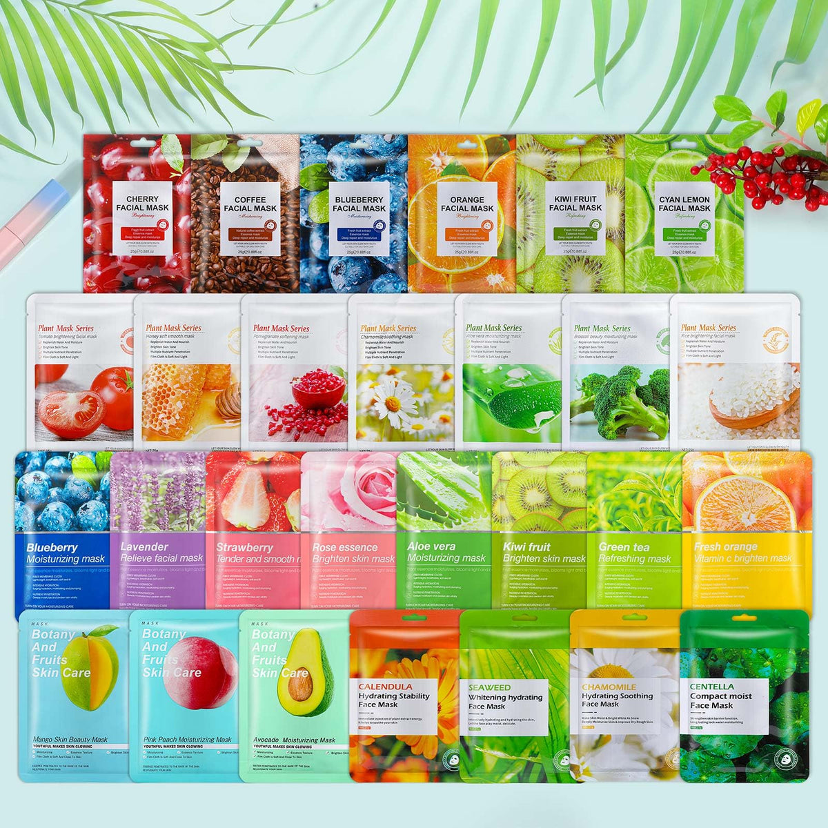 Viozakanry gift-ready face mask set for home spa and travel pampering