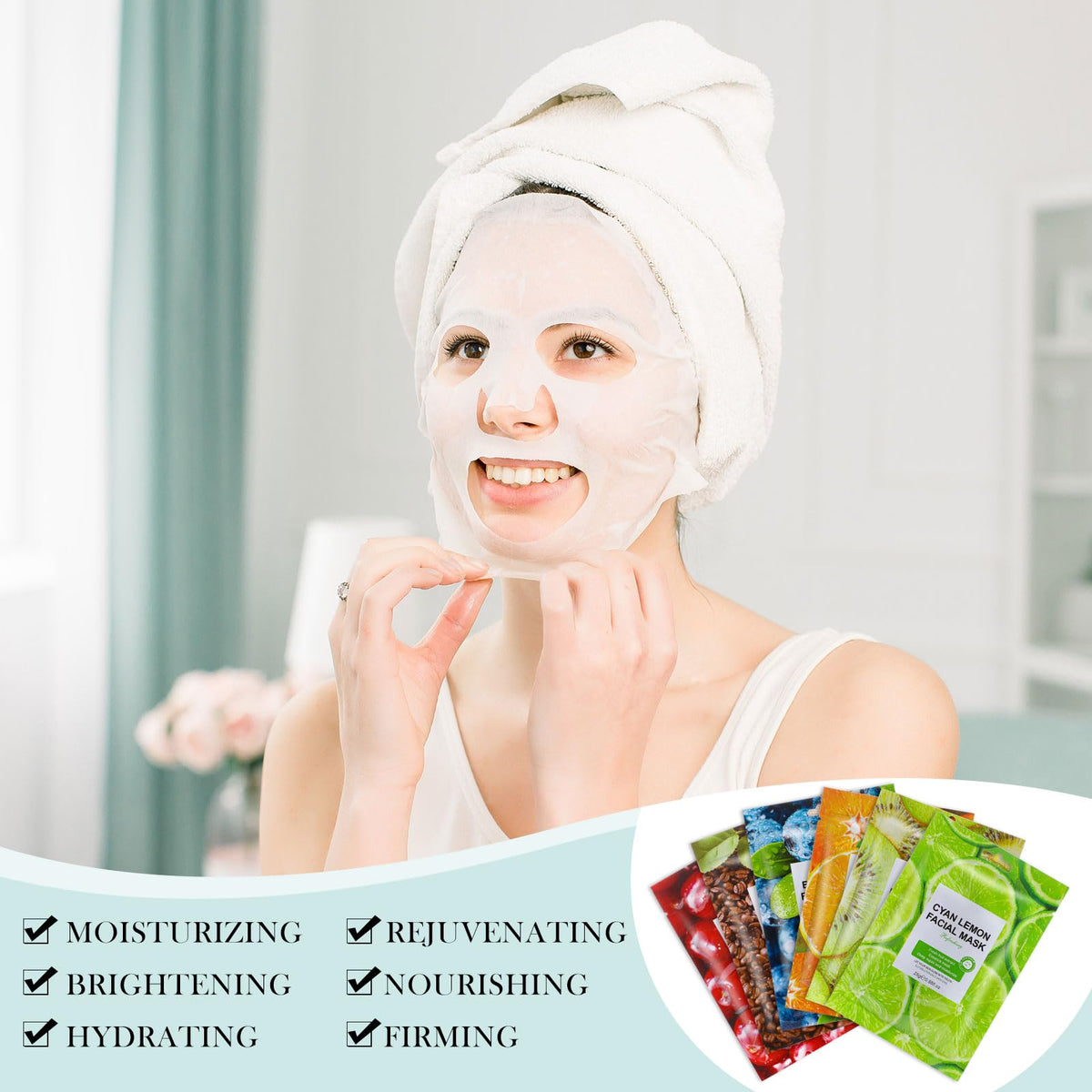 Viozakanry rose lavender coconut masks for soothing, aromatic spa moments
