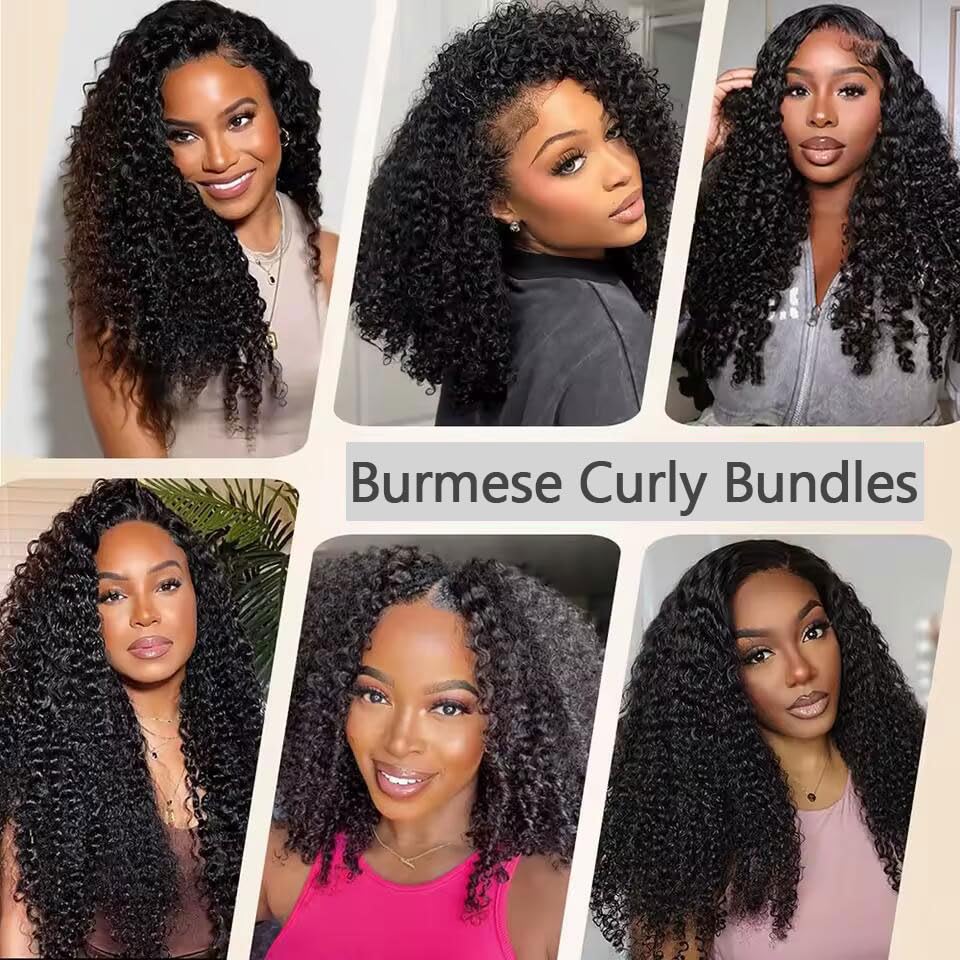 VIPbeauty Burmese curly bundles natural black color for everyday style.
