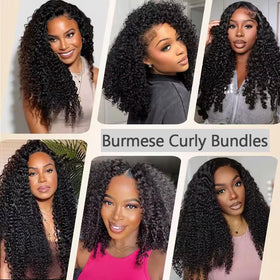 VIPbeauty Burmese curly bundles natural black color for everyday style.