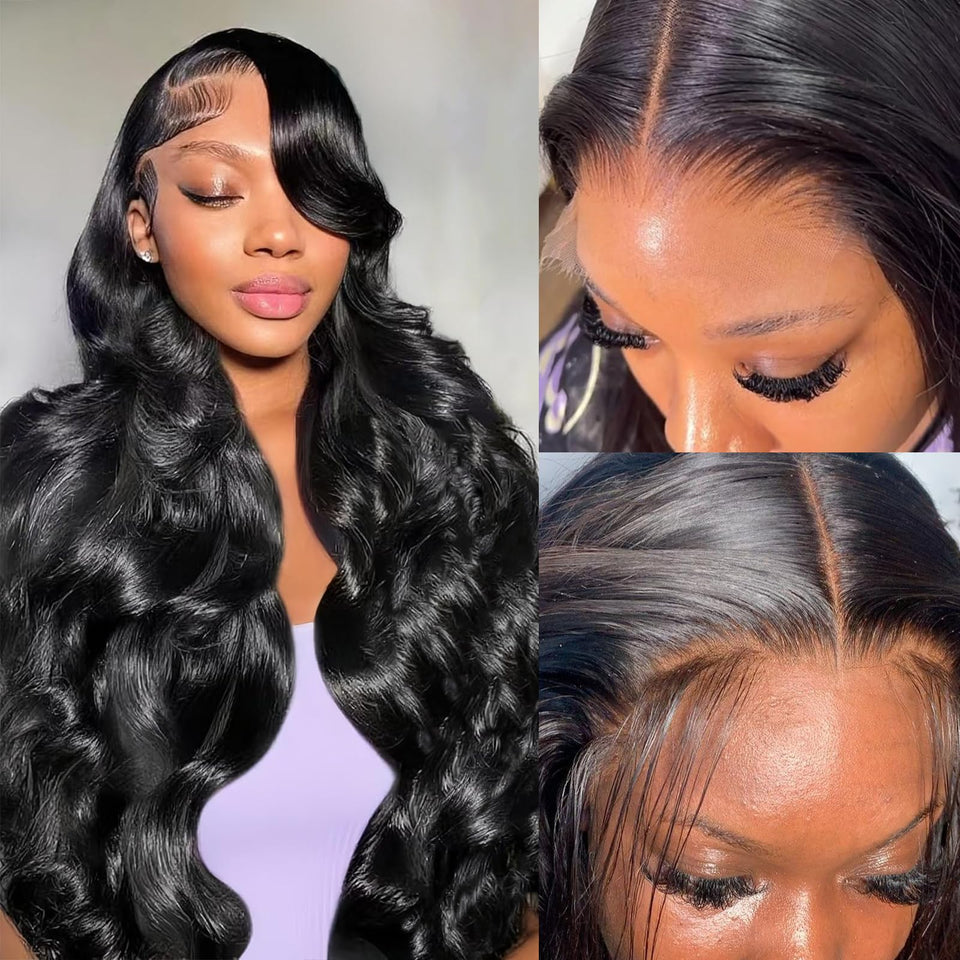 Vipgrace 5x5 HD lace closure wig front view showing natural skinlike blend