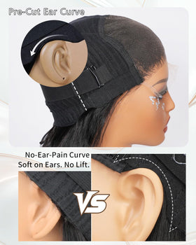 Vipgrace glueless wig strap area for secure, comfortable wear.
