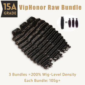 VipHonor Deep Wave 22-inch bundle for dramatic length and defined curls.
