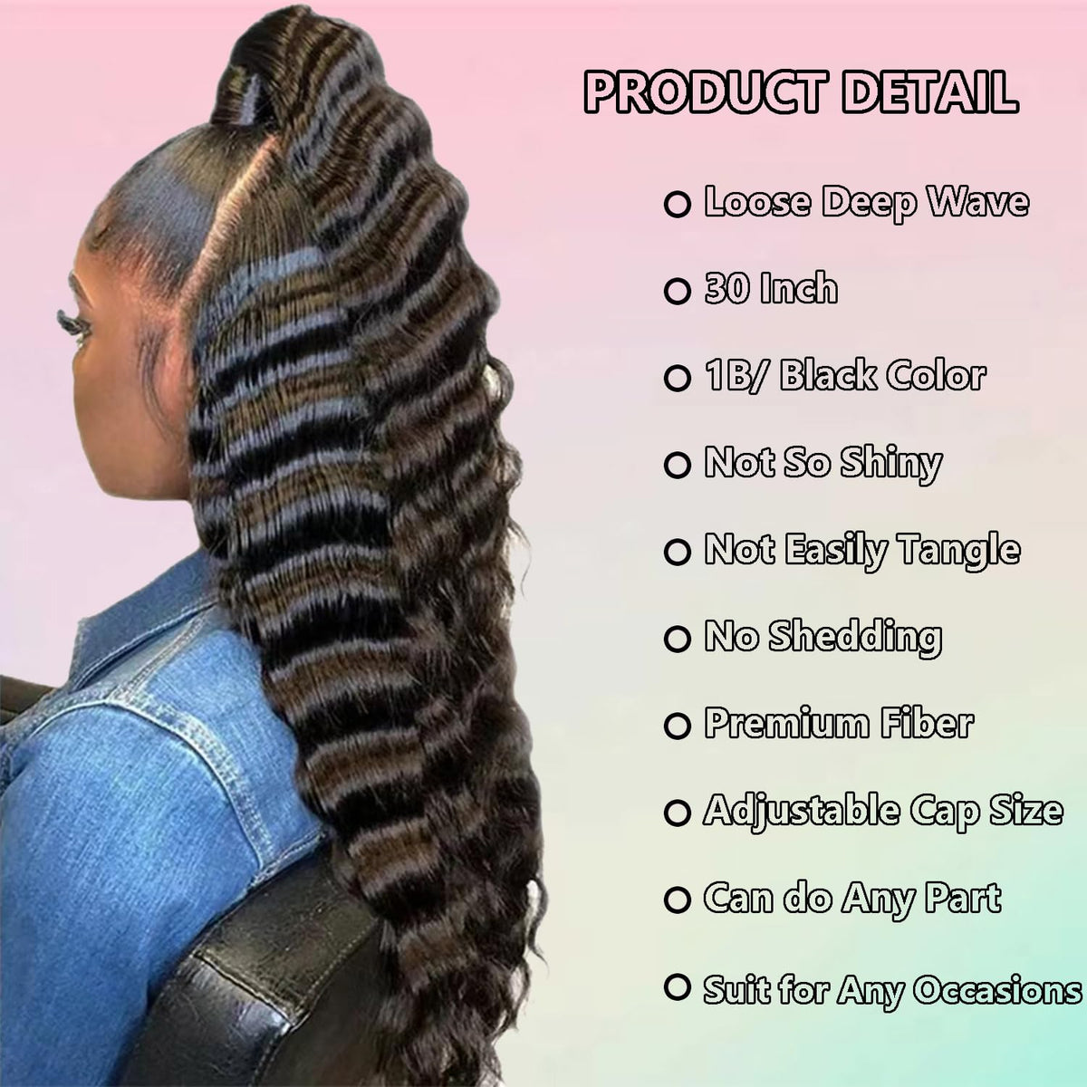 VIPPRETTY loose deep wave wig offers soft, voluminous curls that move naturally.