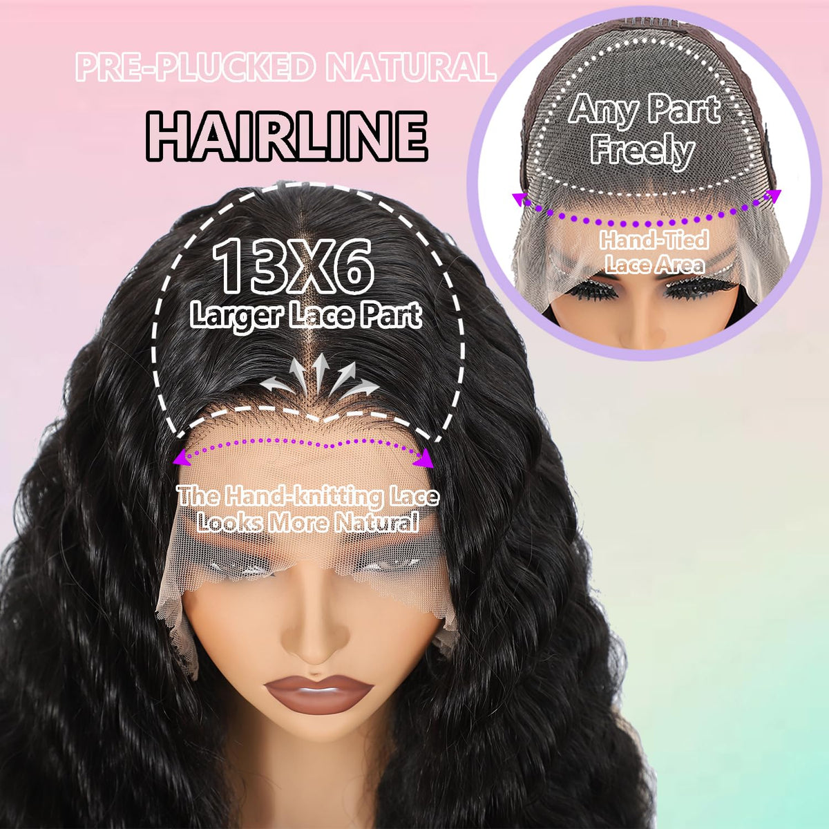VIPPRETTY pre-plucked natural hairline for an undetectable finish.