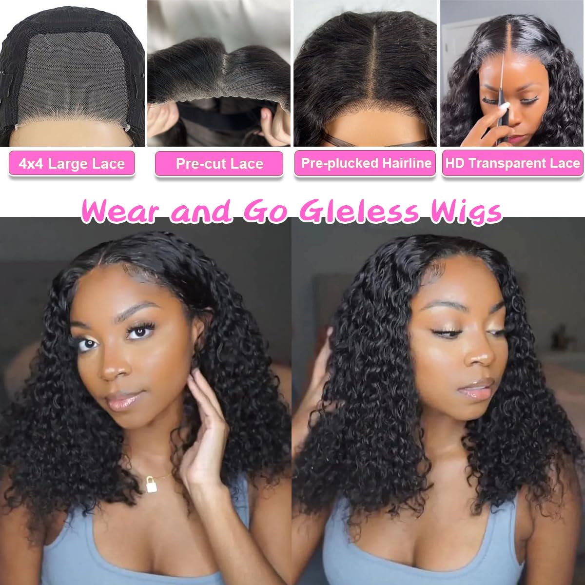 virginess wear and go glueless wig 4x4 lace closure for natural part and easy wear