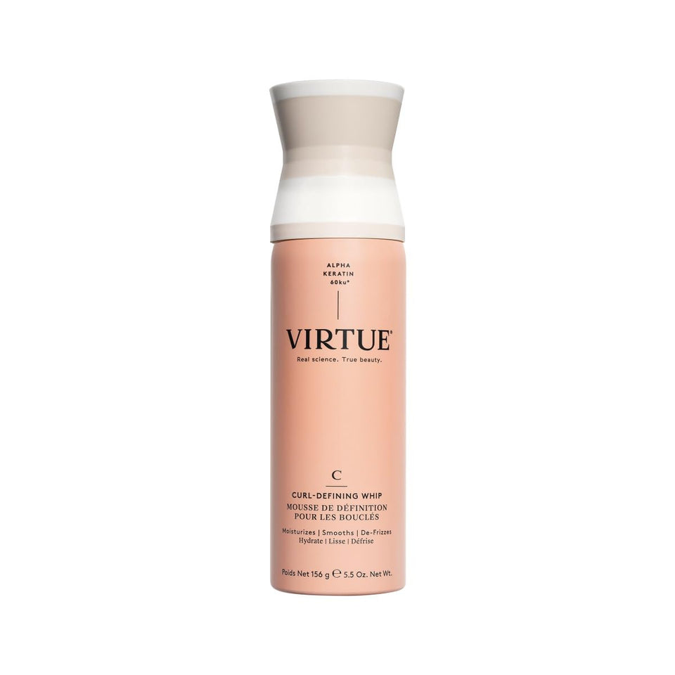 Virtue Curl Defining Whip bottle pour enables precise, even product distribution.