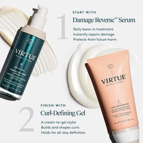 VIRTUE Curl Gel defines curls across all hair types after styling.