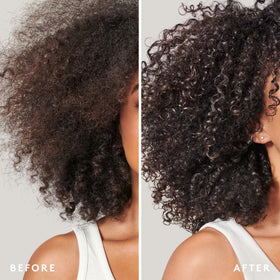 VIRTUE Curl Gel on humid day provides frizz control and smooth texture.