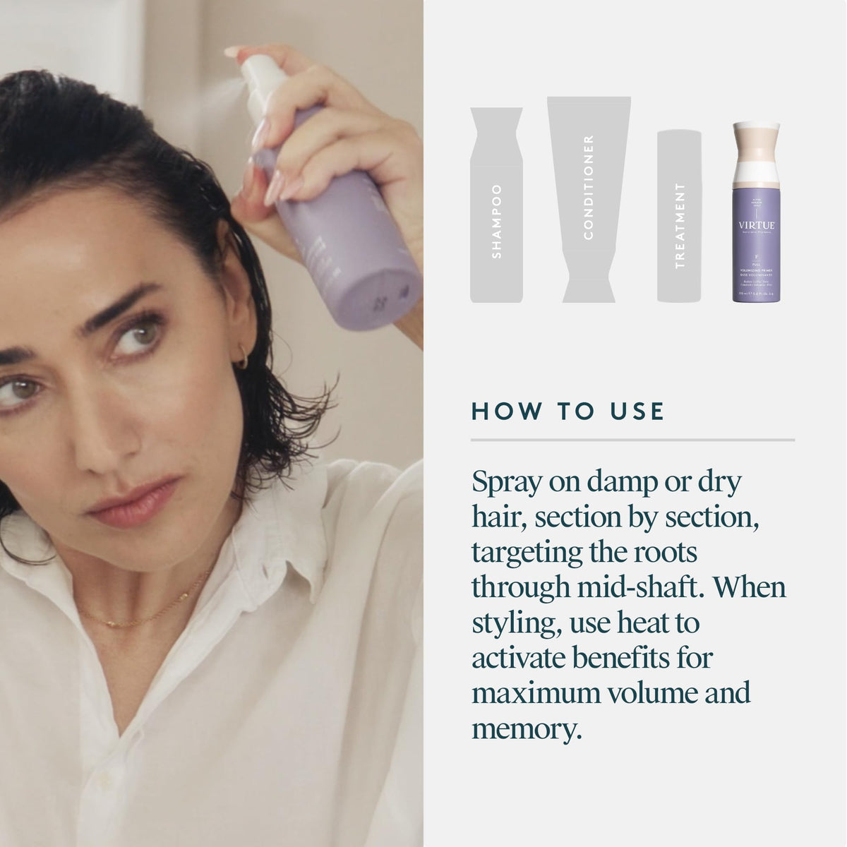 Virtue sulfate-free and paraben-free label on product.