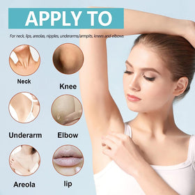 Elbows and knees receive deep hydration for smoother texture.