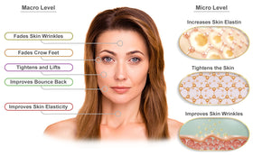 Visage Pure Triple Elastin Pro ingredient close-up highlighting GCGs for elastin support.