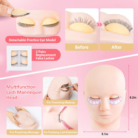 VISCOO replacement lashes for extended practice and style experimentation