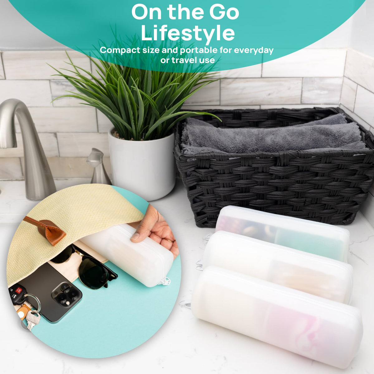 Visfresh waterproof silicone case protects contents in wet conditions.