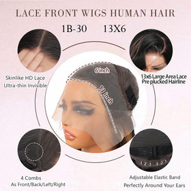 Visheart pre-plucked hairline wig creates a natural, realistic look
