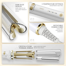VISKS dual-voltage design supports international travel and styling.
