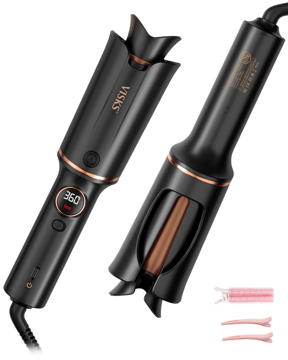 VISKS V668 Pro ceramic barrel for smooth, even heat and frizz control.
