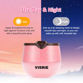 VISRIE strawberry flavor lip mask with subtle scent.