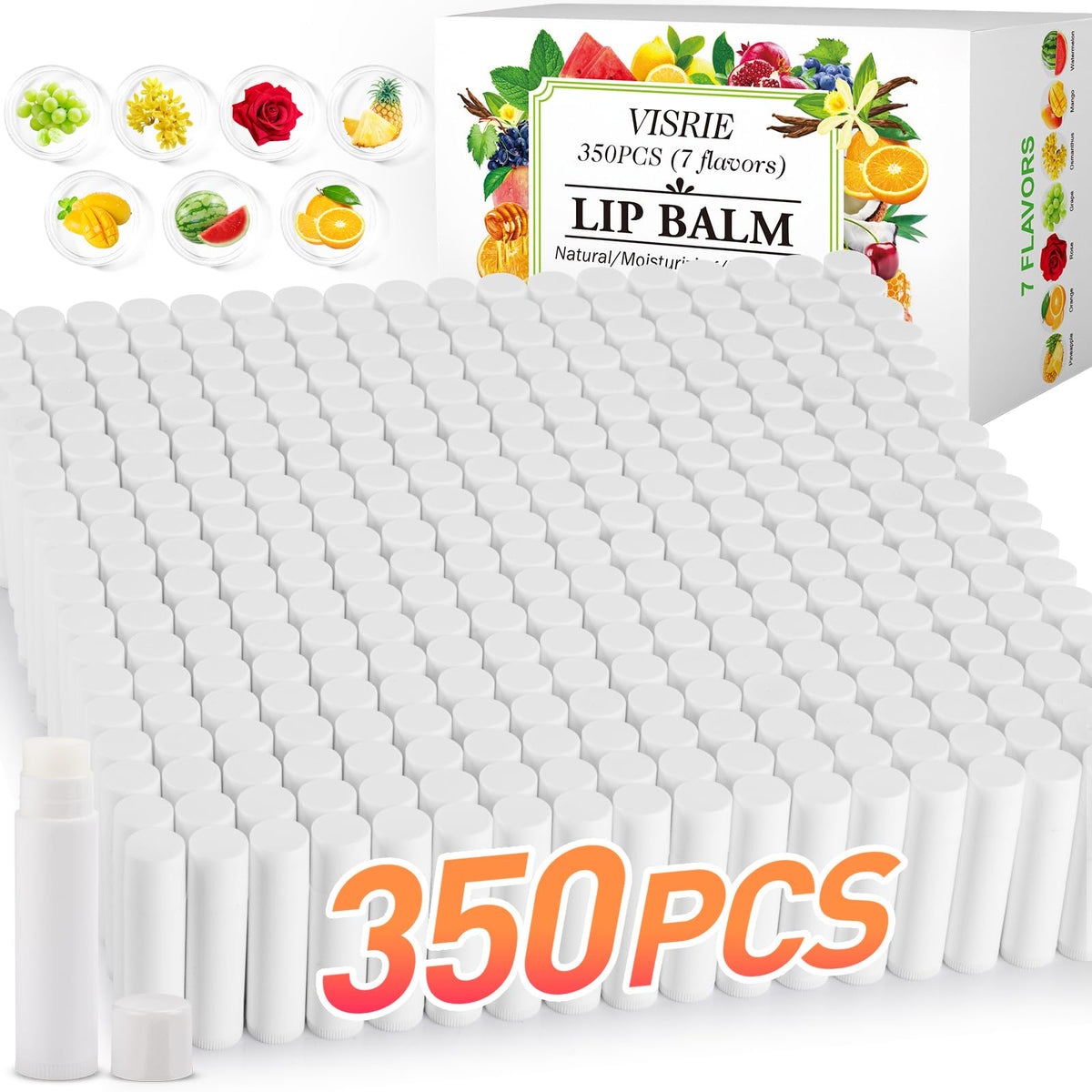 VISRIE watermelon lip balm in unlabeled tubes for customizable party favors