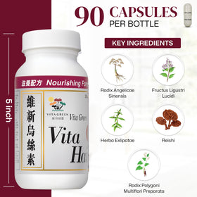 Vita Green pigment-support cells visual suggesting color maintenance and slower graying.