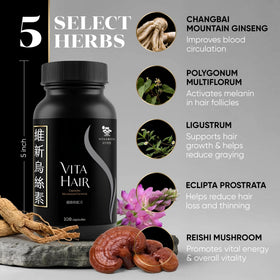 Daily three-capsule dose shown for ongoing hair nourishment.