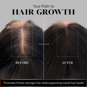 Herbal powder texture emphasizes natural ingredients inside Vita Hair.
