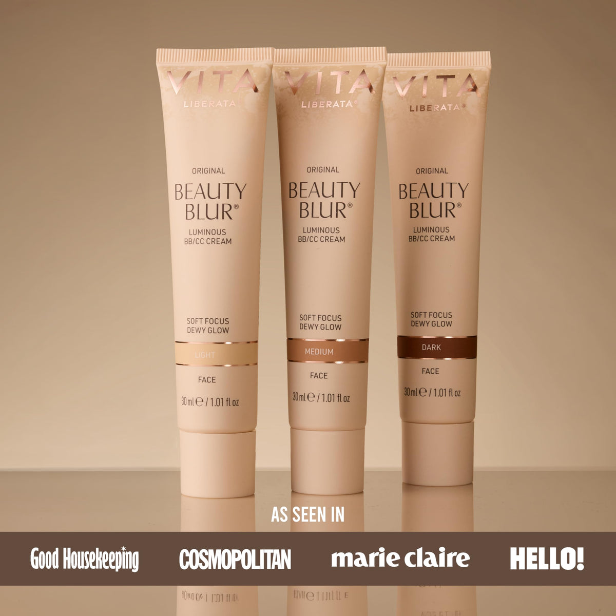 Soft-lit shot of Vita Liberata Beauty Blur giving radiant glow