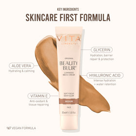 Ingredients highlight hyaluronic acid in Vita Liberata Beauty Blur