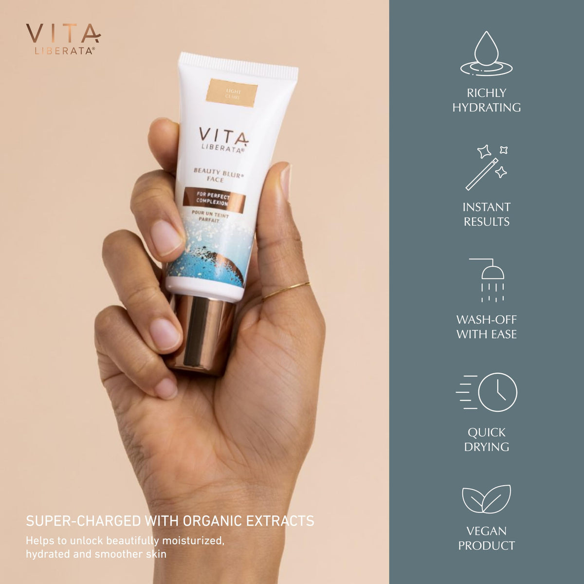 Packaging of Vita Liberata Beauty Blur Face BB cream and primer