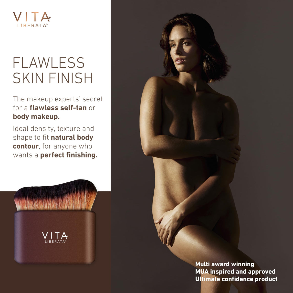 Vita Liberata Body Brush helps hands and feet blend without staining.