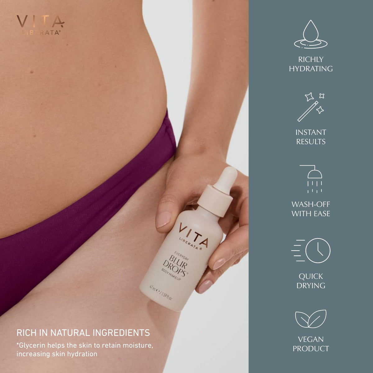 Vita Liberata Everyday Body Blur Drops water-resistant finish for pool days