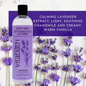 Vitabath Lavender & Chamomile nourishing body polish jar showing creamy texture.