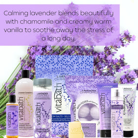 Vitabath Lavender & Chamomile spa scene suggesting a relaxing self-care routine.