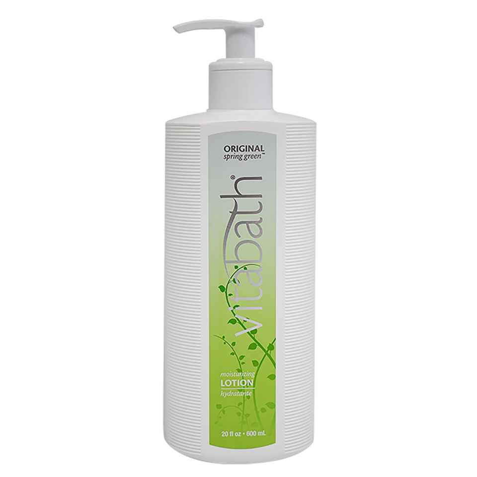 Vitabath Original Spring Green bottle delivering deep hydration.