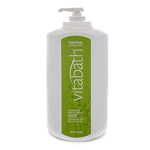 Vitabath Original Spring Green foam-lather demonstrates indulgent cleansing and plush bubbles.